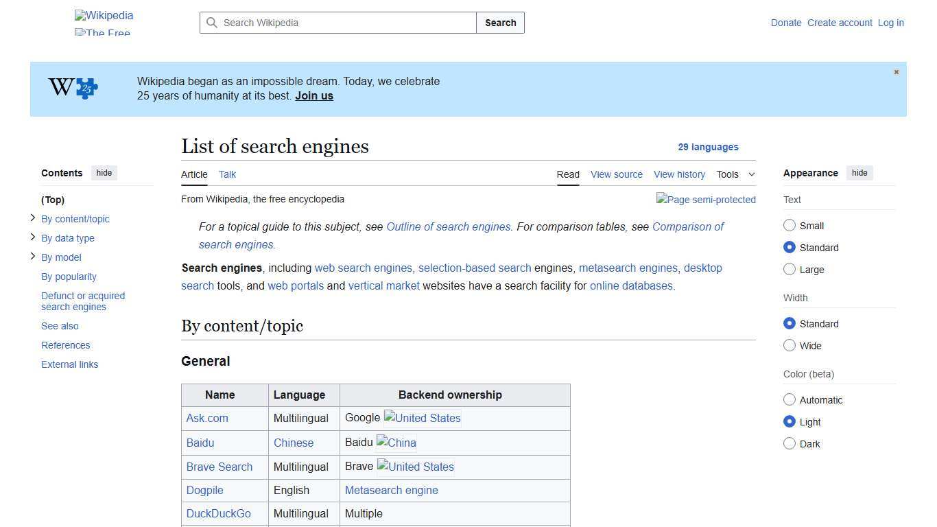 List of search engines - Wikipedia
